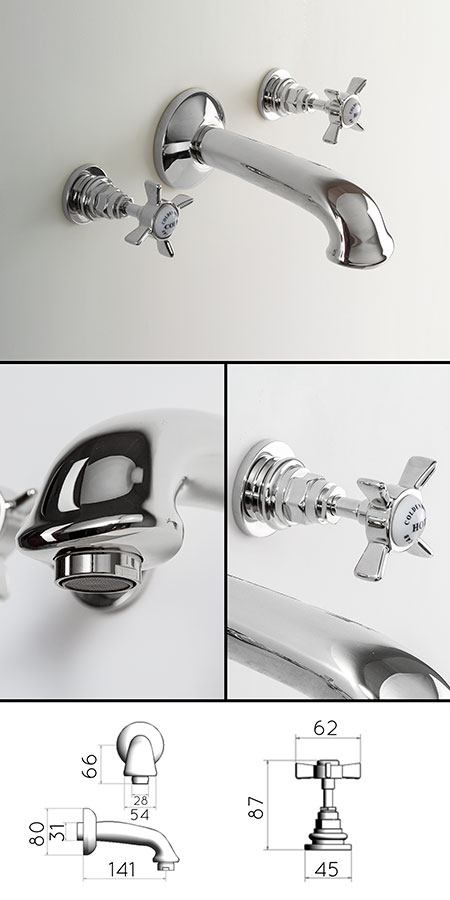 Classic Wall Mounted Bath Taps (50FF)