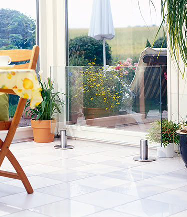Visage Clear Glass Floor Radiator (107H)