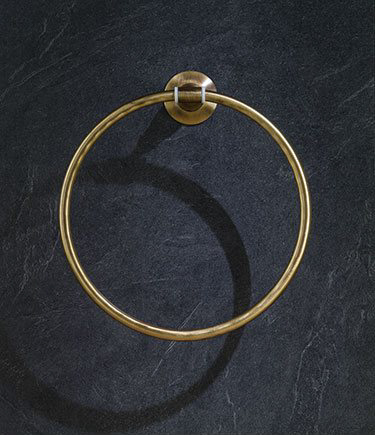 Coco Antique Brass Towel Ring (34Q)