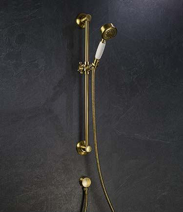 Coco Brass Shower Head with Slide Rail (34G)