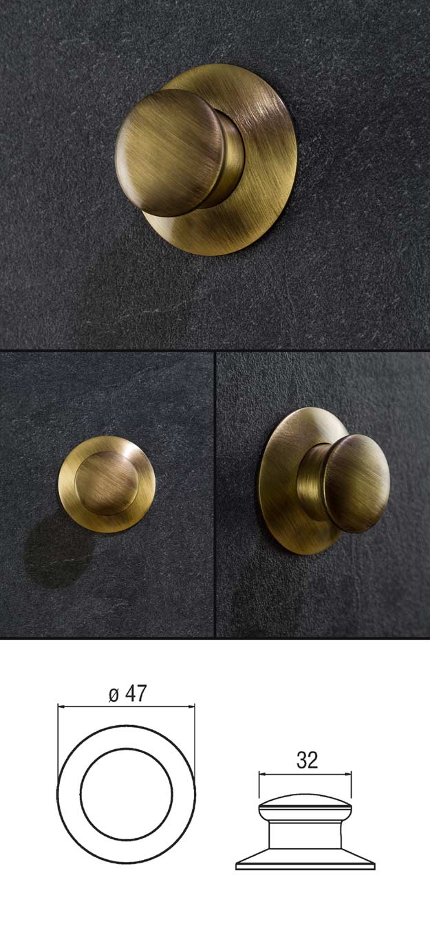 Coco Antique Brass Bath Robe Hooks (34R)