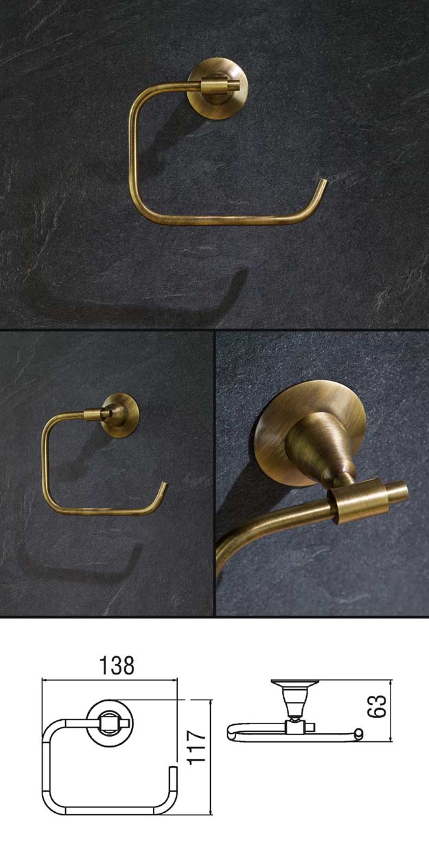 Coco Antique Brass Toilet Roll Holder (34S)