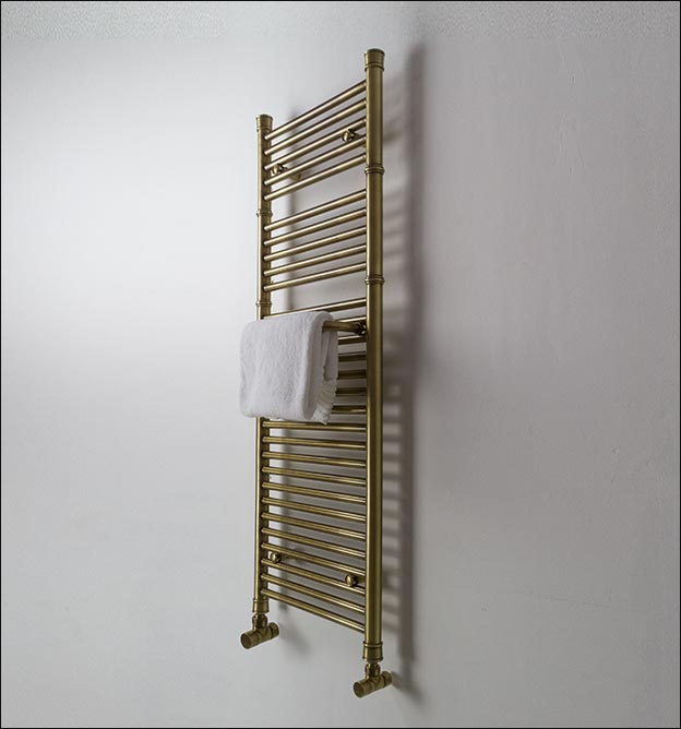 Astini Auckland 1200x500mm Brushed Brass 600W Ladder Heated Towel