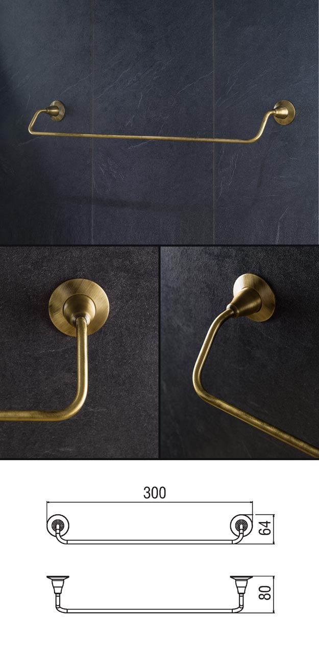 Coco Antique Brass Towel Hanging Rails (34P)