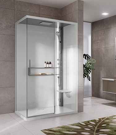 Contemporary Corner Sliding Door Steam Pod (SCP2)