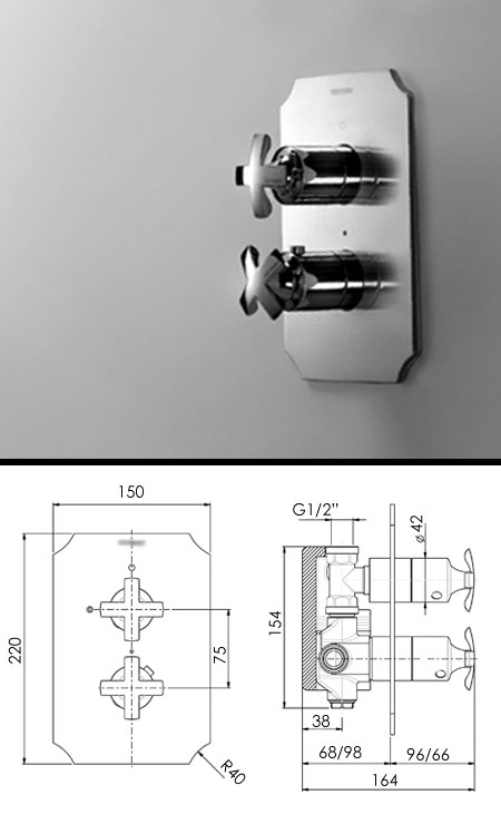 Coox Thermostatic Concealed Shower Control (36F)