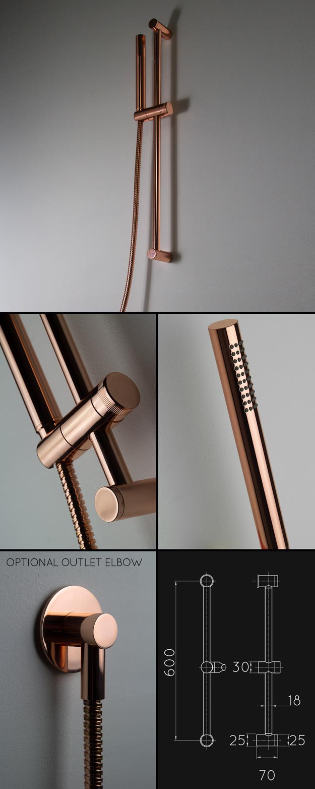 Brass Shower Heads Handheld & Adjustable Moca Brass Taps