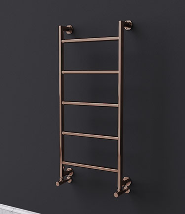 Art Deco Copper Wall Mounted Heated Towel Rail (HX2CP)