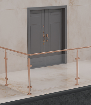 Copper Glass Balustrade