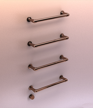 Copper Classic Floating Towel Bar Radiator (166CP)