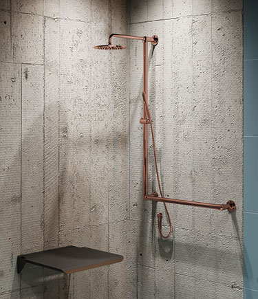 Copper Classic Jointed Dual Shower Support Column (169C)