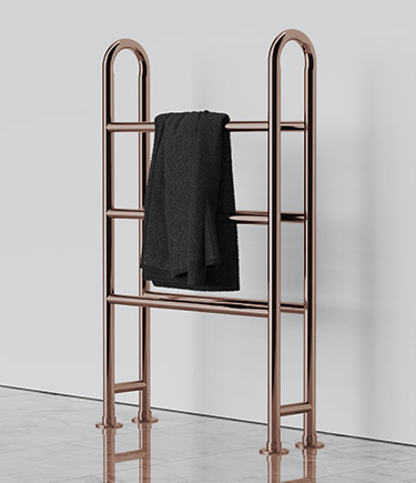 Modern Horse Copper Heated Towel Rail (57HC)