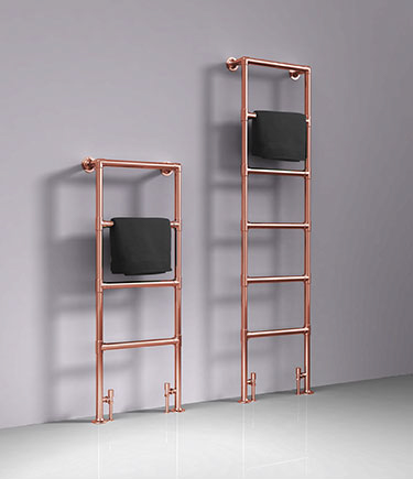 Deco Copper Floor Mounted Towel Rail (58EEC)