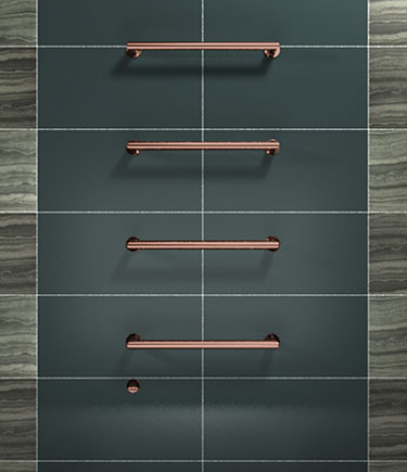 Copper Electric Floating Towel Bar Radiator (58ELCP)