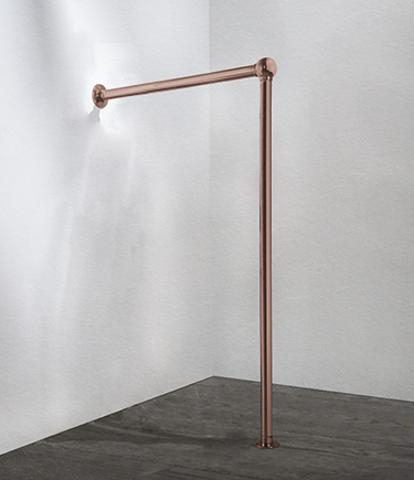 Copper Fixed Ball Jointed Toilet Support Rail (167C)