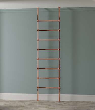 Rose Gold Floor to Ceiling Ball Jointed Towel Warmer (59QR)