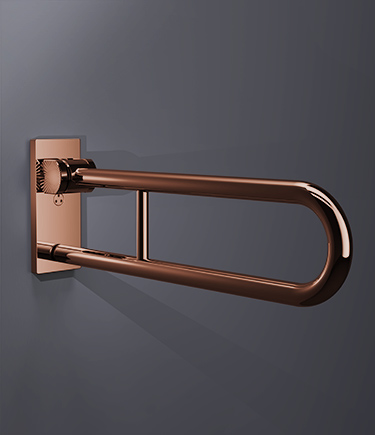 Helo Copper Folding Hinged Double Grab Bar (CP8)