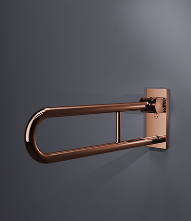 Helo Copper Removable Folding Up & Down Double Grab Bar (CP4)