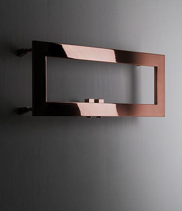 Profile Rectangular Copper Heated Towel Rail (176C)