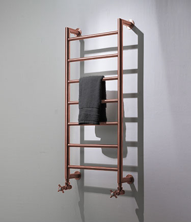 Copper Mitred Towel Warmer (171C)