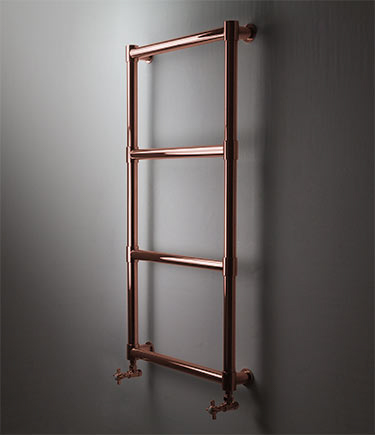 Round Chunky Copper Heated Towel Rail (172C)