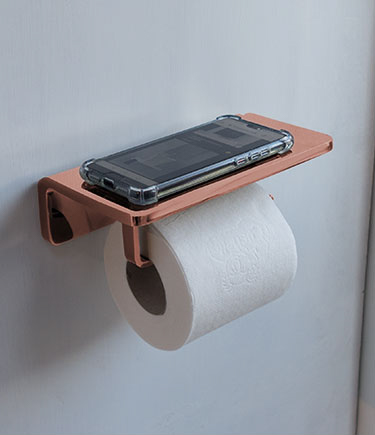 Spa Copper Phone Shelf Toilet Roll Holder (162CC)
