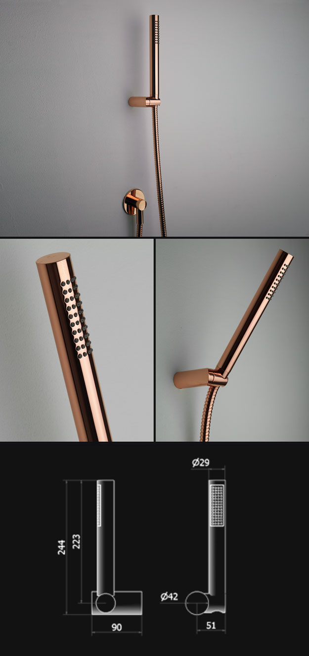Copper Wall Mounted Douche Shower Head (35EE)