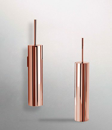 Copper Toilet Brush & Holder (56H)