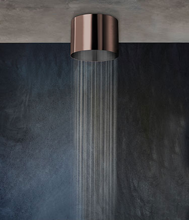 Cylinder Copper Ceiling Mounted Shower Head (75BC)