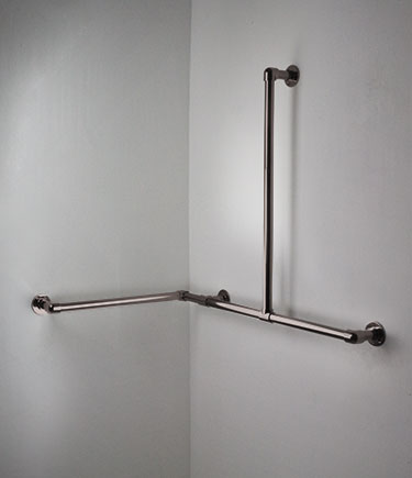 Classic Bronze Corner L-Shaped Grab Rail (150PBZ)