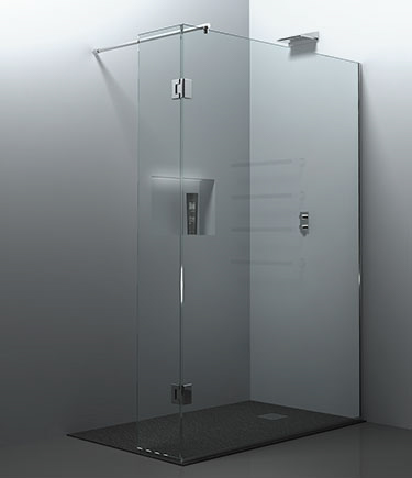 Cove Shower Glass with Hinged Deflector (68P)