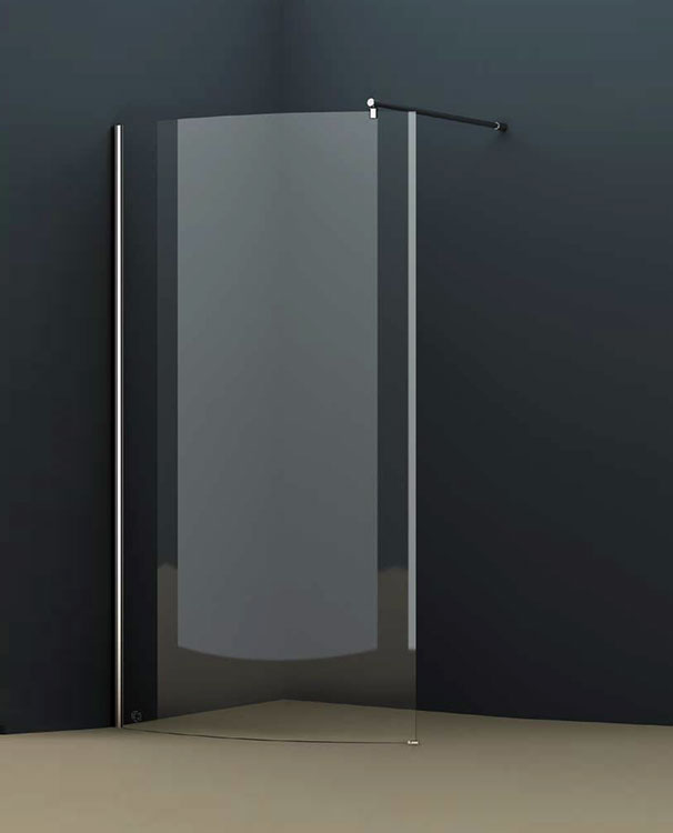 Curved shop shower screens