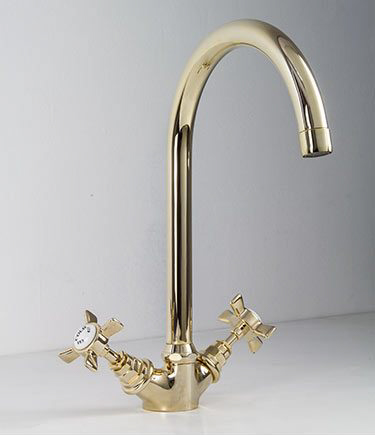 Gold Basin Mixer Tap (43BB)