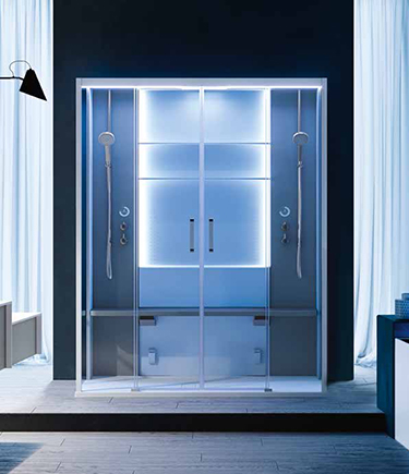 Double Sliding Door Wall Steam Shower Pod (SCP3)
