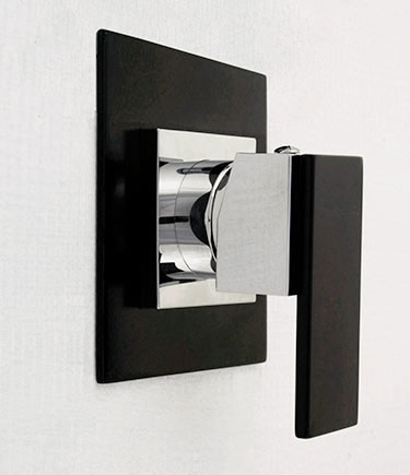 Ebony Black Recessed Manual Shower Valve (35H)