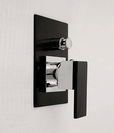 Ebony Black Shower Valve with Divertor (35J)