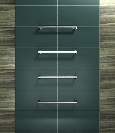 Electric Floating Towel Bar Radiator (58ELC)