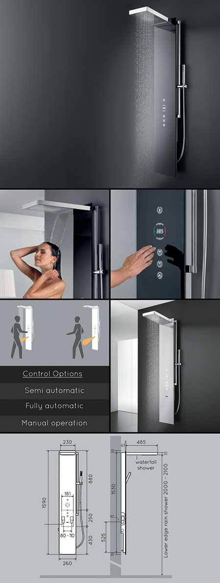 Electronic Digital Shower Column 3 Functions (44GG)