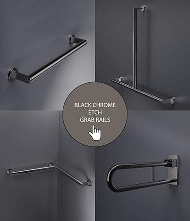 Black Chrome Etch Grab Rails