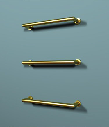 Floating Gold Towel Bar Radiator (58XGO)