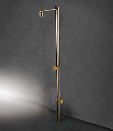 Flower Brass Freestanding Shower Column (45FL)