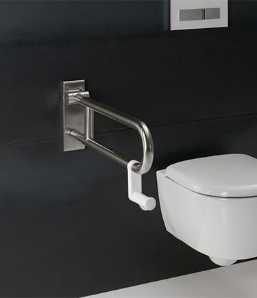 Folding Toilet Support Bar & Roll Holder (150C)