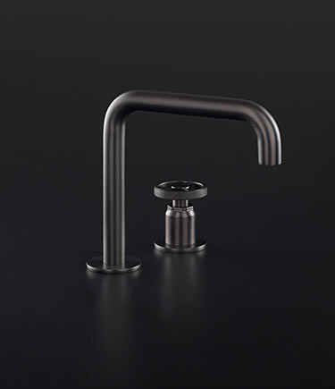 Forge Black Chrome Deck Basin Spout & Mixer (87CBC)