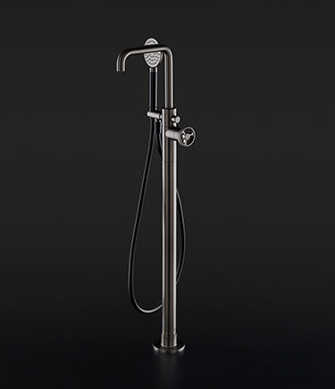 Forge Black Chrome Freestanding Bath Tap (87KBC)