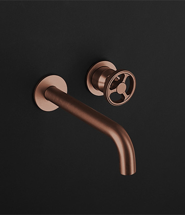 Forge Copper Wall Basin Spout & Mixer (87DC)