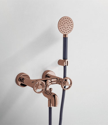 Forge Copper Wall Mounted Bath Tap (87JC)
