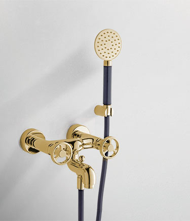 Forge Gold Wall Mounted Bath Tap (87JG)
