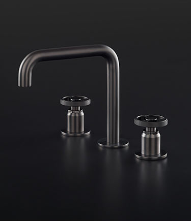 Forge Black Chrome 3-Piece Deck Basin Tap (87GBC)