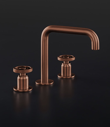 Forge Copper 3-Piece Deck Bath Tap (87KCD)