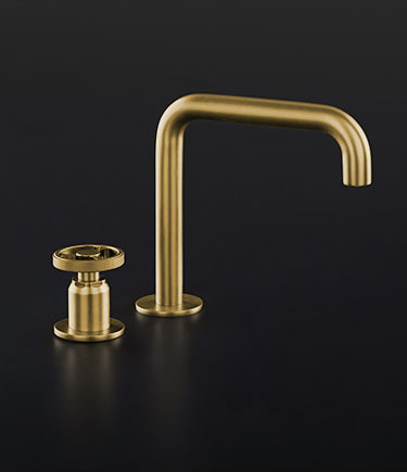 Forge Gold Deck Basin Spout & Mixer (87CG)